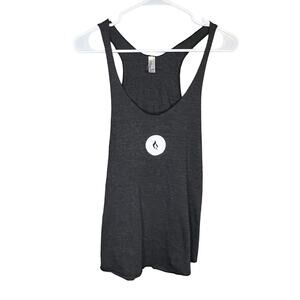 American Apparel Gray Creed Can You Take Me Higher Racerback Workout Shirt Large